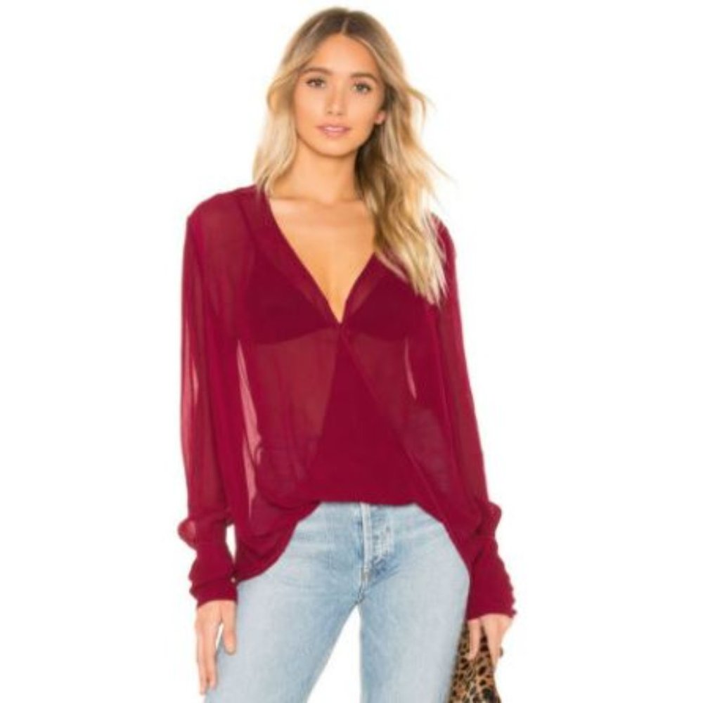 YFB Young Fabulous & Broke Joanny Top in Ruby Ice